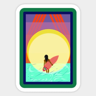 Surfer girl Sticker